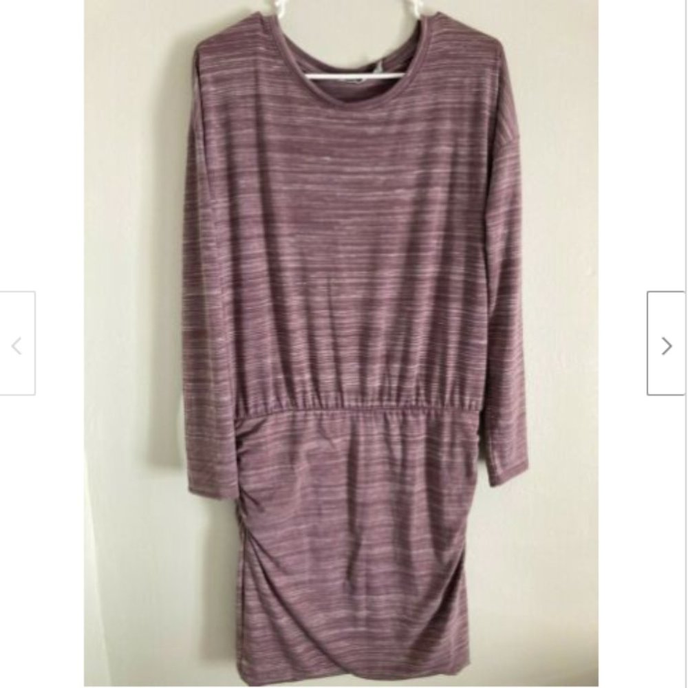 Athleta Women's Dress Size Small S Purple Stripe Blouson Jersey